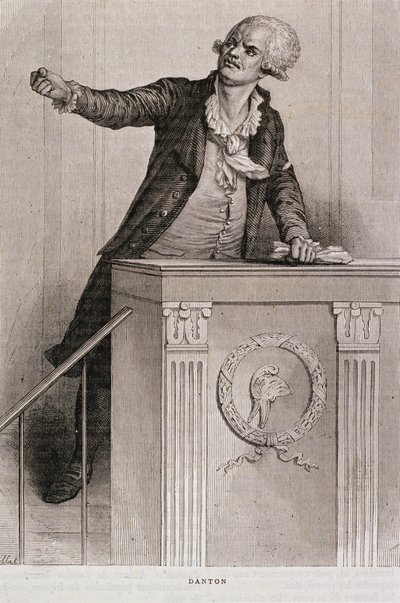Ritratto di Georges Jacques Danton (1759-94) da Eugene Joseph Viollat