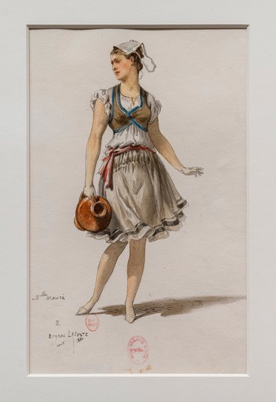 La Korrigane. Balletto di Charles-Marie Widor, modello di costume da Eugene Lacoste