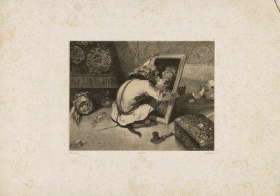 Scimmia allo specchio da Eugene Leroux