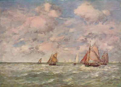 Un paesaggio marino, c1850 da Eugene Louis Boudin