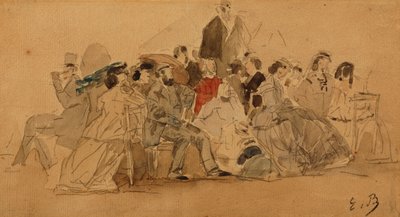 Pomeriggio sulla spiaggia, c.1865 da Eugene Louis Boudin