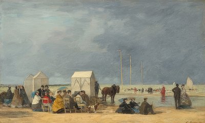Sulla spiaggia di Deauville da Eugene Louis Boudin