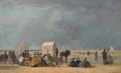 Tempo di balneazione a Deauville da Eugene Louis Boudin