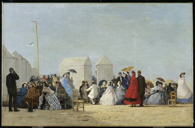 Spiaggia vicino a Trouville, 1864 da Eugene Louis Boudin
