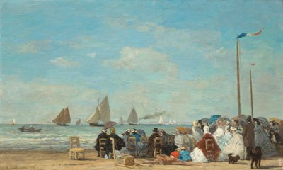 Scena di spiaggia a Trouville, 1863 da Eugene Louis Boudin
