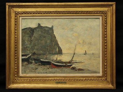 Barche a Etretat, c.1860 da Eugene Louis Boudin