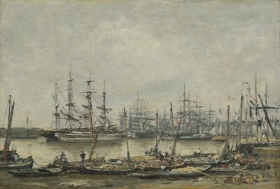 Bordeaux, i moli, 1874 da Eugene Louis Boudin