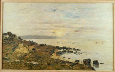 Scogliere a Benerville, tramonto da Eugene Louis Boudin