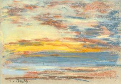 Costa e cielo, c. 1890 da Eugene Louis Boudin