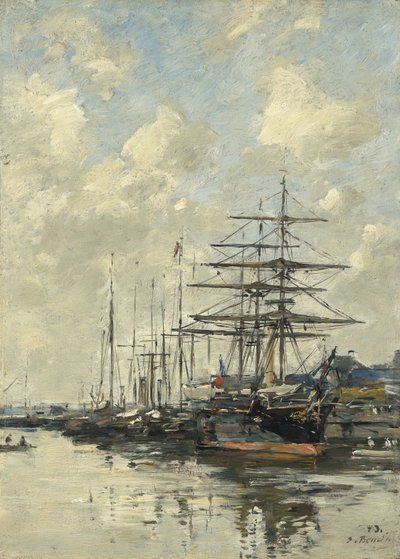 Deauville, il bacino delle barche da Eugene Louis Boudin