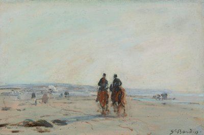 Due cavalieri sulla spiaggia da Eugene Louis Boudin