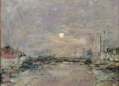 Crepuscolo sul molo commerciale a Le Havre da Eugene Louis Boudin