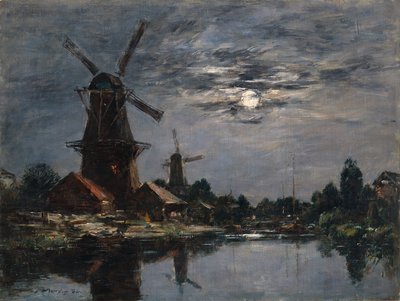 Mulini a vento olandesi da Eugene Louis Boudin
