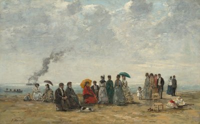 Figure sulla spiaggia, c. 1867-70 da Eugene Louis Boudin