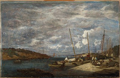 Barche da pesca al molo, Douarnenez da Eugene Louis Boudin
