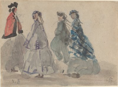 Quattro Donne a Trouville, 1865 da Eugene Louis Boudin