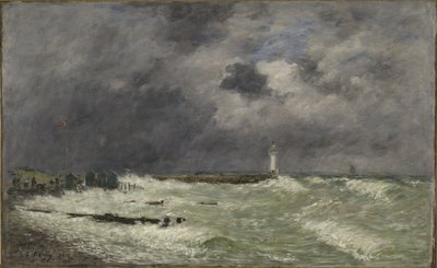 Tempesta di vento davanti a Frascati, Le Havre da Eugene Louis Boudin