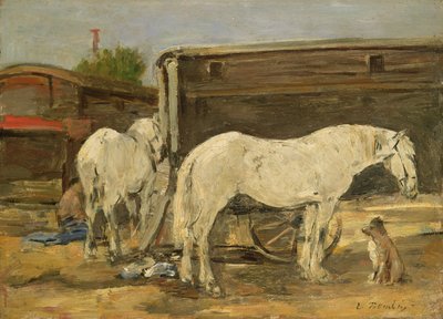 Cavalli zingari, c.1885-90 da Eugene Louis Boudin