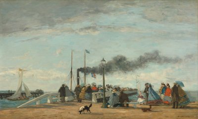 Molo e banchina a Trouville da Eugene Louis Boudin