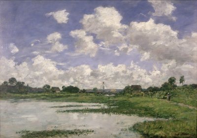 Paesaggio, fiume Touques da Eugene Louis Boudin