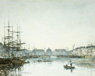 Le Havre, Le Bassin du Commerce, 1894 da Eugene Louis Boudin