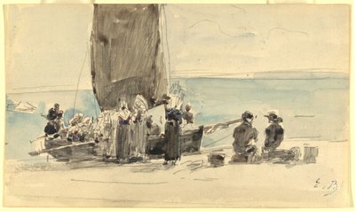 Caricamento delle Barche da Eugene Louis Boudin