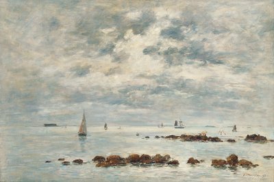 Bassa marea, Saint Vaast la Hougue da Eugene Louis Boudin
