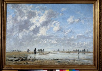 Marea bassa a Etaples. Dipinto di Eugene Louis Boudin (1824-1898) da Eugene Louis Boudin