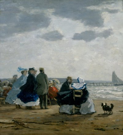 Sulla spiaggia, Dieppe, 1864 da Eugene Louis Boudin