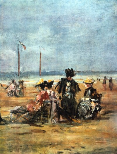 Sulla spiaggia (dettaglio), 1880 da Eugene Louis Boudin