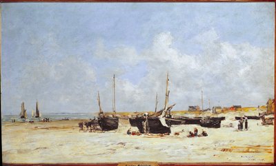Sulla spiaggia di Berck, Pas-de-Calais da Eugene Louis Boudin