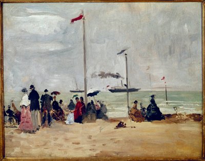 Sulla spiaggia di Trouville, Normandia da Eugene Louis Boudin