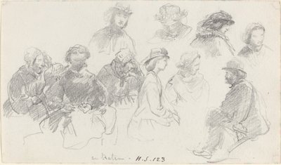 Passeggeri a bordo della nave, fine XIX secolo da Eugene Louis Boudin