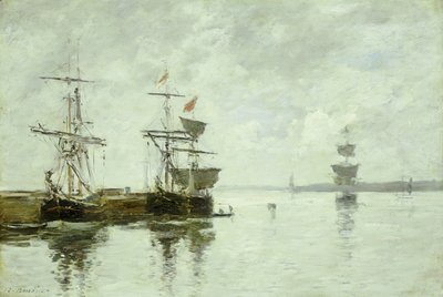 Scena portuale, c.1880 da Eugene Louis Boudin