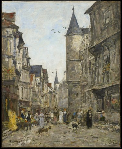 Rue Saint-Romain, Rouen da Eugene Louis Boudin