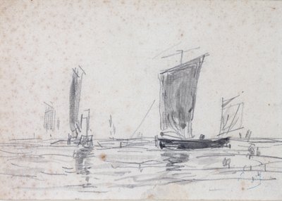 Barche a vela sul mare da Eugene Louis Boudin