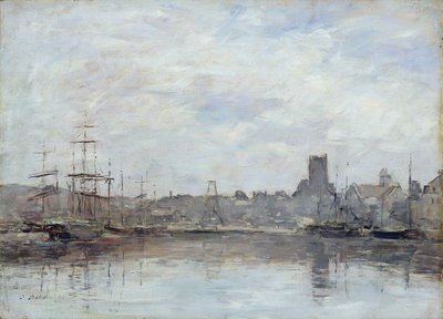 Mattina di settembre: Porto di Fecamp da Eugene Louis Boudin