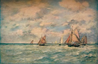 Sortie Des Barques A Trouville da Eugene Louis Boudin