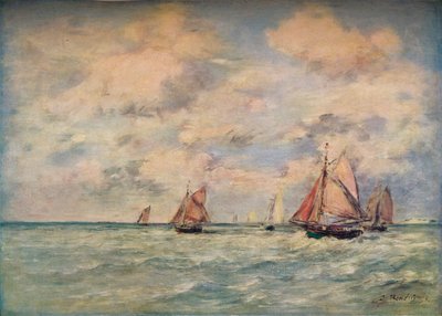 Sortie Des Barques A Trouville, XIX secolo da Eugene Louis Boudin
