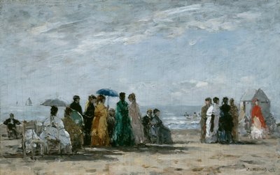 La spiaggia di Trouville da Eugene Louis Boudin