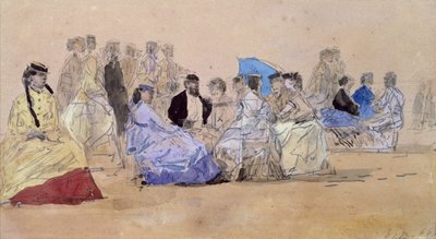 La Spiaggia di Trouville, 1866 da Eugene Louis Boudin