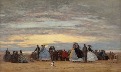 La spiaggia di Villerville, 1864 da Eugene Louis Boudin
