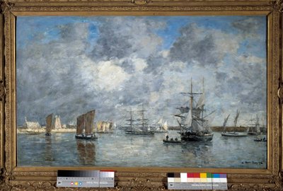 Il Porto di Carnaret. Dipinto di Eugene Louis Boudin (1824-1898). 1872. Parigi, Museo d
