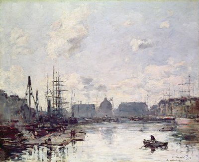 Il porto commerciale, Le Havre, 1892 da Eugene Louis Boudin