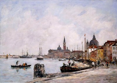 Il molo sulla Giudecca, Venezia, 1895 da Eugene Louis Boudin