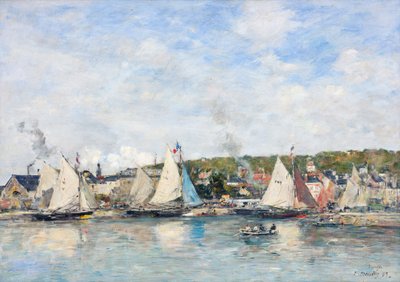 Il porto di Trouville da Eugene Louis Boudin