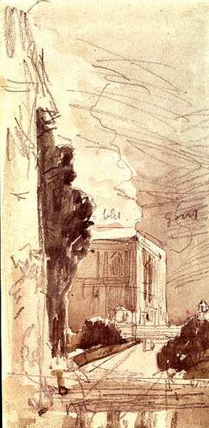 La terrazza di un castello da Eugene Louis Boudin