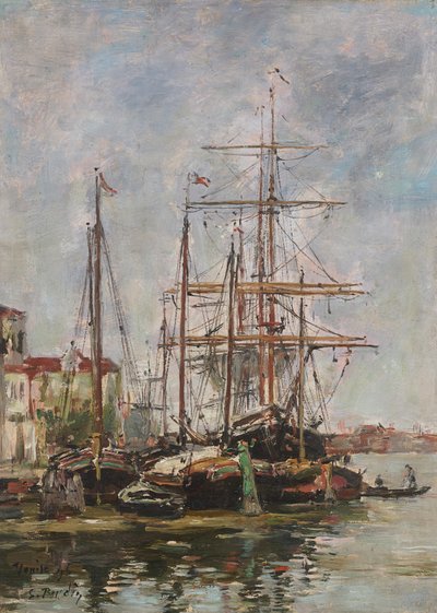 Venezia, la banchina della dogana da Eugene Louis Boudin