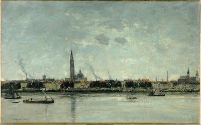 Vista su Anversa da Eugene Louis Boudin