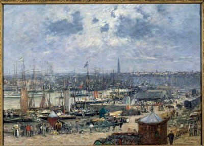 Veduta del porto di Bordeaux da Eugene Louis Boudin